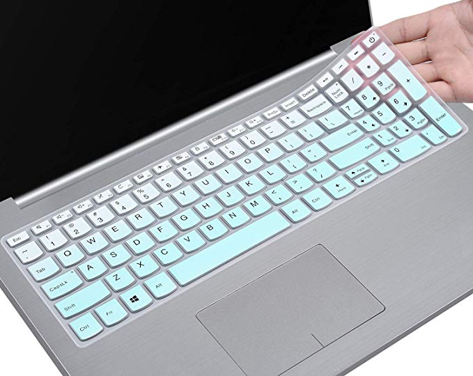 Keyboard Cover Compatible Lenovo IdeaPad 320 330 330s 340s 520 720s 130 S145 L340 S340 15.6 inch / 2019 2018 New Lenovo IdeaPad 15.6" / Lenovo IdeaPad 320 330 17.3 inch Laptop Skin, Gradual Mint Green