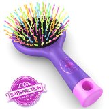 Best Detangling Hair Brush - Good For Wet Or Dry Hair - Professional Brush - Kids and Adults - MONEY BACK GUARANTEE Purple