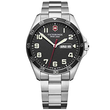 Victorinox Men's Fieldforce Analog Quartz Watch with Stainless Steel Strap, Metallic, 21 (Model: 241849)