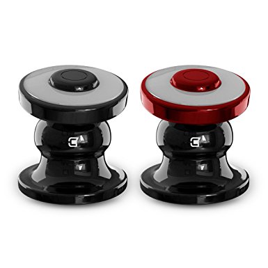 Caseco Core 360 Magnetic Car Mount Phone Holder for iPhone 7/6S Plus 5S/SE Samsung Galaxy/Note Devices - (Red/Black)