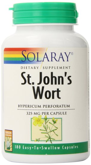 Solaray St. John's Wort Capsules, 325 mg, 180 Count