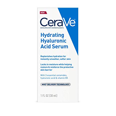 CeraVe Hyaluronic Acid Face Serum | 1 oz | Hydrating Serum for Face with Vitamin B5 | For Normal to Dry Skin | Paraben & Fragrance Free