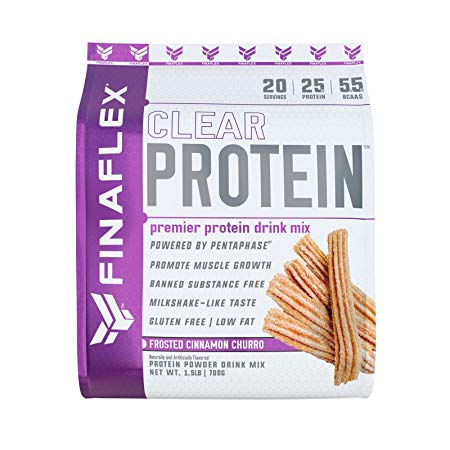 Clear Protein, Premier Protein Drink Mix, Milkshake-Like Taste, For Men and Women of All Ages, Muscle Growth and Recovery, Gluten-Free, Low Fat (Frosted Cinnamon Churro, 20 Serving)