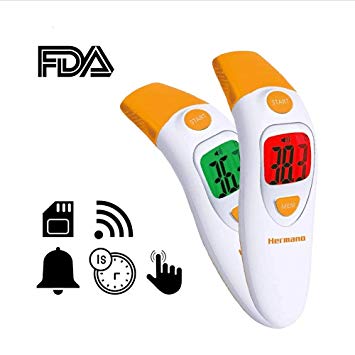 Hermano Digital Infrared Baby Forehead Thermometer with Ear Function Medical Fever Body Basal Thermometers for Infant Kid Adult - FDA and CE Approved