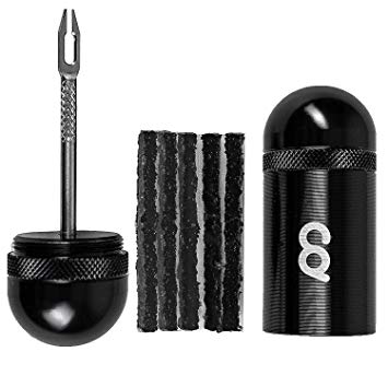 Tubeless MTB Bike Tire Repair Kit - Bicycle Mountain Tire Plug Kit - Flat Tire Tackle Repair Patch Kits - Aluminium Full CNC Finish With 5 Strands - Option: Repair Kit, Handlebar Kit or Full Tool Kit