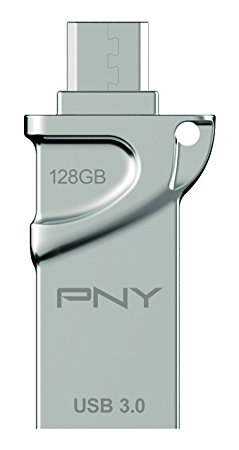 PNY 128GB DUO-LINK USB 3.0 OTG Flash Drive for Android - (P-FDI128GOTGTO30-GE)