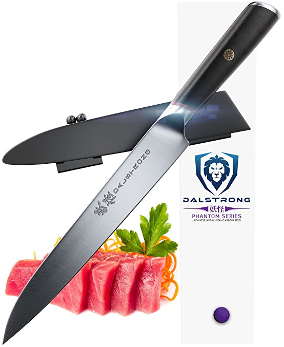 DALSTRONG Yanagiba Sushi Knife - Phantom Series - Japanese AUS 8 Steel - 9" - Sashimi Knife - Sheath