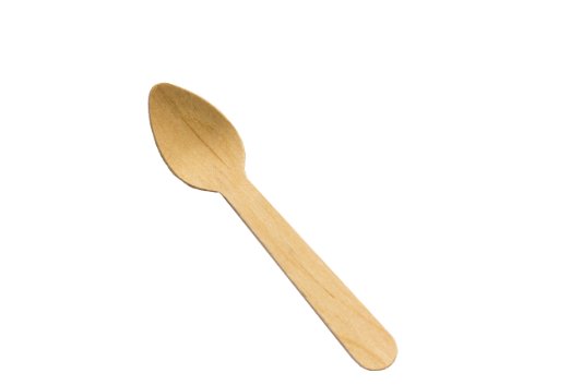 Perfect Stix Green Spoon 110 Birchwood Compostable Cutlery Taster Spoon with Concave, 4-1/2" Length (Pack of 100)