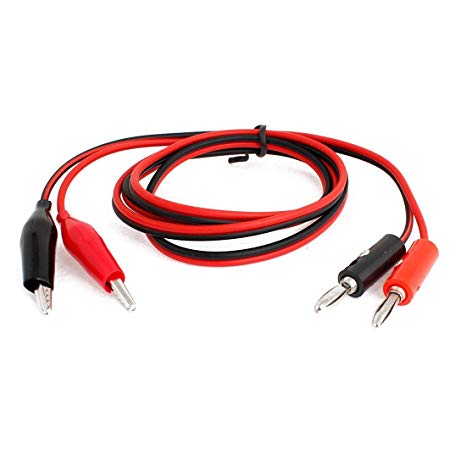 Multimeter Test Lead - TOOGOO(R)Dual Alligator Clip Banana Plug Multimeter Test Lead