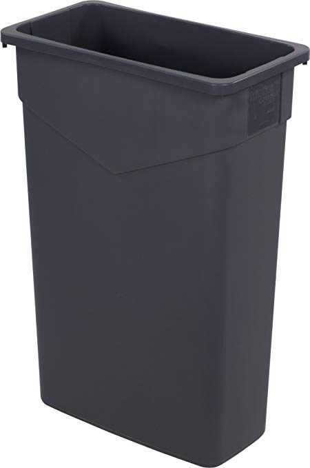 Carlisle 34202323 TrimLine Rectangle Waste Container Trash Can Only, 23 Gallon, Gray