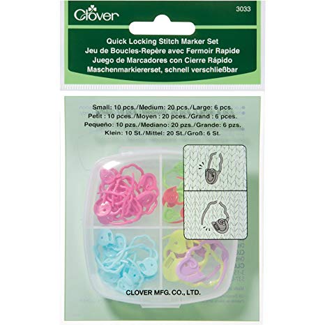 Clover 3033 Quick Locking Stitch Marker Set