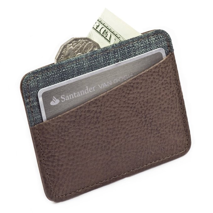 Von-Rutte Super Slim Card Holder - Small Genuine Leather Credit Card Wallet for Men Fits 3 Cards  Money Pocket Designer Slim Card Wallet  Leather Credit Card Holder