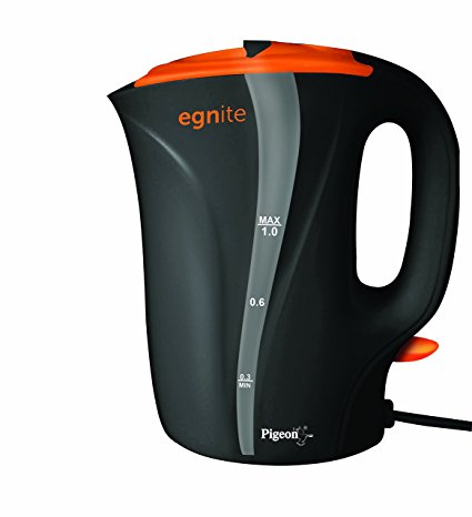 Pigeon Egnite EG1000 1-Litre Electric Kettle (Black/Orange)