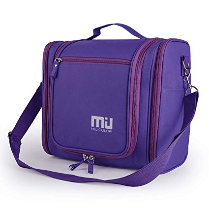 MIU COLOR Waterproof Hanging Toiletry Kit, Portable Travel Organizer Cosmetic Toiletry Bag for Bathroom Accessories and Personal Items, Makeup, and Shaving Kits