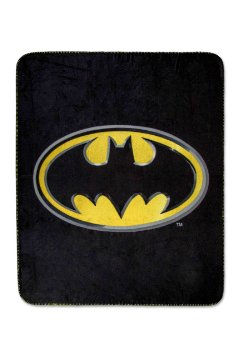 Batman Emblem Luxury Fleece Throw Blanket with Sewn edge Super Soft 50 x 60 100 Polyester Fiber