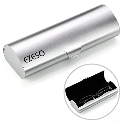 Aluminum Body Eyeglasses Case,EZESO Slim Light Weight Matte Hard Metal Spectacles