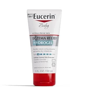 Eucerin Baby Eczema Relief Hydrogel for Dry, Itchy, Eczema-Prone Skin, Fragrance Free and Steroid Free Body Moisturizer for Dry Skin, 5 Fl Oz Tube