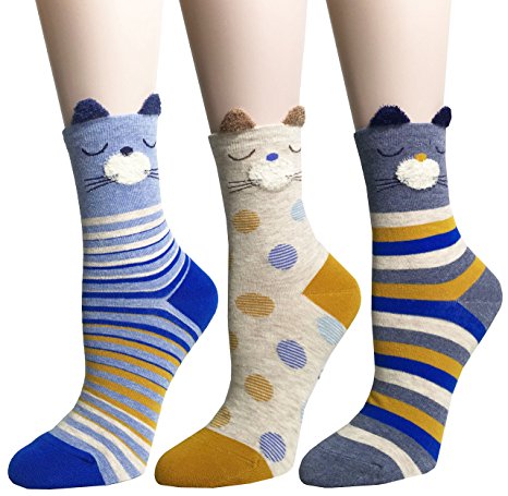 WEILAI Women's Novelty Fashion Cool Animal Crazy Fun Cartoon Gift Socks