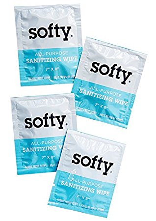 Individually Wrapped Sanitizing Wipes for Hands   Surface. 100 ct Extra Large & Thick Antibacterial Sanitizer Wipes. Alcohol-Free.