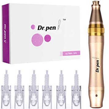 Dr. Pen Ultima M5 Professional Microneedling Pen Wireless Electric Skin Repair Tools with 6 PCS 0.01mm Nano Replacement Needles Cartridges