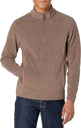 Amazon Essentials Men's Fleece Jacket, 1/4 Zipper Pullover