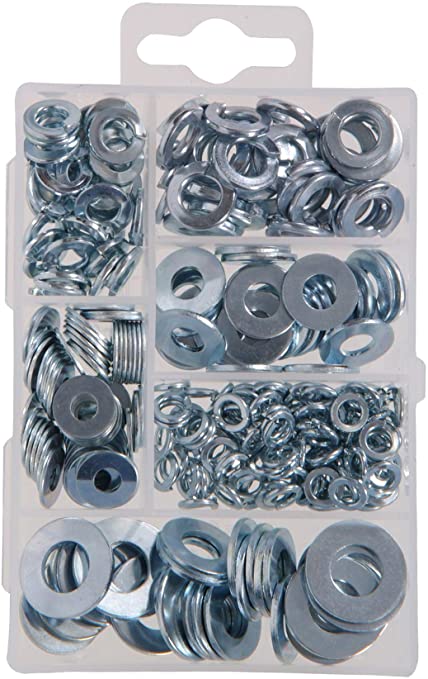 The Hillman Group 591521 Small Flat and Lock Washer Assortment, 270-Pack