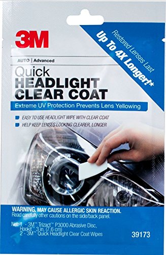 3M 1 Pack Quick Headlight Clear Coat, 39173