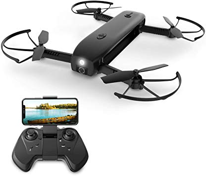 Holy Stone Foldable FPV Drone with 1080P HD Camera for Adults with Portable Charger Function and Optical Flow Positioning, RC Quadcopter with Handheld Camera Mode, Modular Battery, 8G Tf Card, HS161