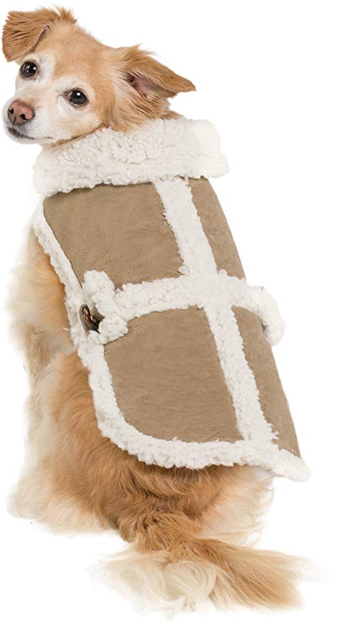 Friends Forever Sherpa and Quilted Winter Vest for Small Size Dogs Only, Coat Sweater Hoodie Outwear Apparel