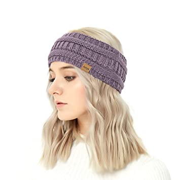 Womens Ear Warmer Headband - Winter Warm Cable Knit Headband Wrap Ear Warmer Gifts for Women by Aurya