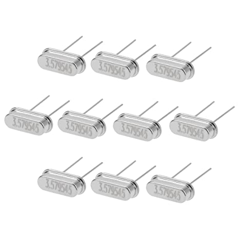 uxcell DIP Quartz Crystal Oscillators Resonators 3.579545MHz HC-49S Replacements 10 Pcs