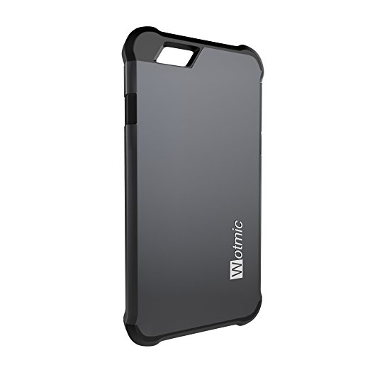 Wotmic iPhone 6 Case Scratchproof Dual Layer iPhone 6s Cover Back Case for iPhone Black