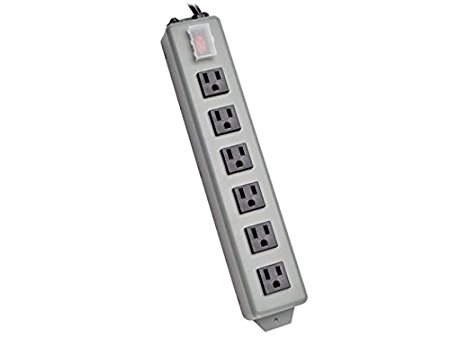 Tripp Lite 6 Outlet Waber Industrial Power Strip, 6ft Cord with 5-15P Plug (6SP)