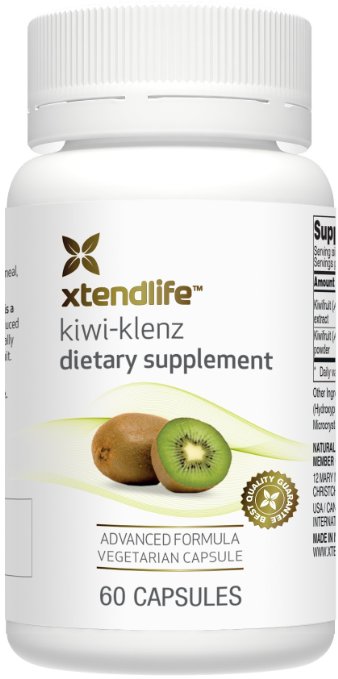 Xtend-Life Kiwi-Klenz Digestive Enzymes and Fiber with 100% New Zealand Kiwifruit (60 Vegetarian Capsules)
