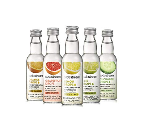 SodaStream Fruit Drops Citrus Variety Pack Drink Mixes, 1.36 fl. oz, Pack of 5, 1.36 oz
