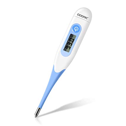 Digital Medical Thermometer, Adoric Rectal and Oral Thermometer for Adults and Babies, Thermometer for Fever - Accurate and Fast Readings with Fever Indicator