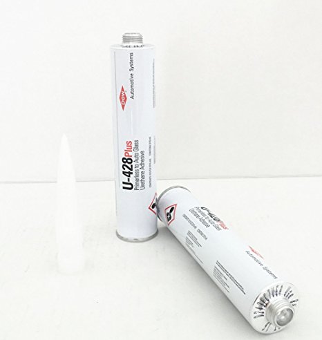 2 Tube of DOW U-428 Plus Auto Glass Windshield Urethane Primerless Adhesive Glue Sealant