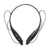 ePark Necklace Wireless Bluetooth Headset in Ear Stereo Bluetooth 40 Headphone Neckband Black