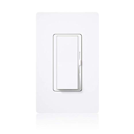 Dynamics Dimmer Switch for Dimmable LED, Halogen and Incandescent Bulbs, Single-Pole or 3-Way, White 1 Pack