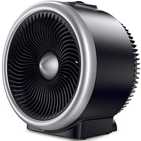 PELONIS PSH700S Vortex Heater with Air Circulator Fan, 2 in 1 Portable, 900W/1500W, ETL Listed, Auto Tip-Over Shut Off & Overheat Protection for All Seasons & Whole Room, Space Silver