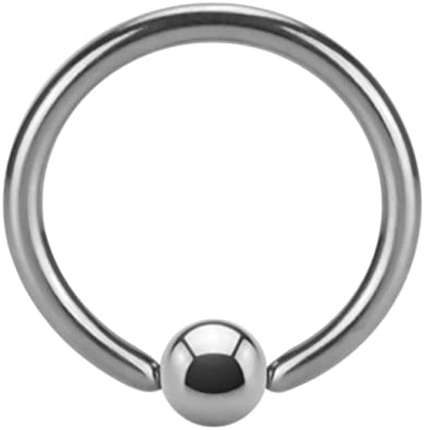 eeddoo® Titanium BCR Ball Closure Ring silver I 102 sizes I Piercing-Ring for Septum, Nose, Nipple, Ear, Helix, Tragus