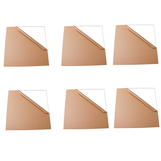 COOAK Acrylic Sheet Clear Cast Plexiglass 12 x 12 inches Square Panel 1/8 Thick (3mm) Pack of 6 Plastic Plexi Perspex with Protective Paper for Signs, DIY Display Projects, Craft, Easy to Cut