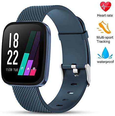 TEZER Smart Watch Fitness Tracker - Activity Tracker with Heart Rate Monitor, IP67 Waterproof Smart Bracelet with Sleep Monitor, Pedometer Smartwatch with Step Calorie Counter for Women Men
