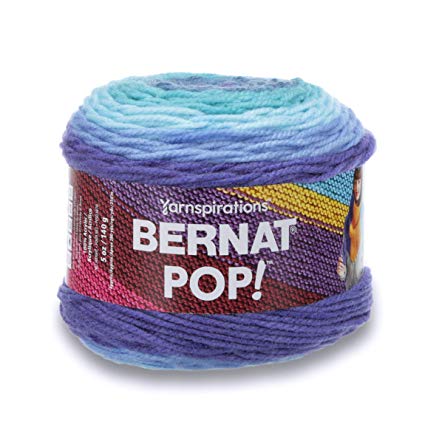 Bernat  POP! Yarn, 5 oz, Blue Blaze, 1 Ball