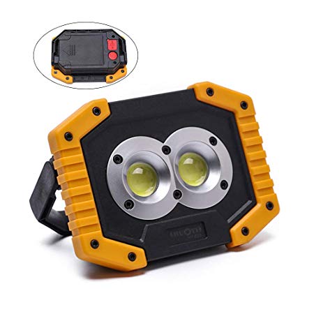 Portable 2500 Lumen LED COB Lantern Work Light Outdoor Rechargeable power bank Waterproof Flood Lights for Camping Hiking Car Repairing with SOS Mode