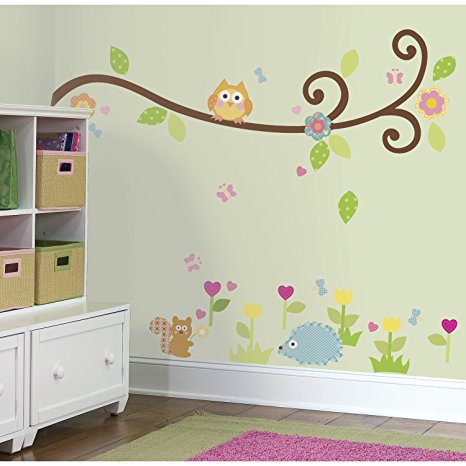 ROOMMATES RMK1861SCS Happi Scroll Branch Peel and Stick Wall Decals