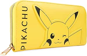 Pokemon Purses for Women Teenagers Girls - Large Ladies Purse with Card Slots Zipped Coin Pouch Travel - Gifts for Her