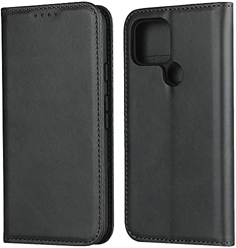 Sailor Tech Google Pixel 5 Wallet case, Luxury Genuine Leather Folio Flip Cases Cover with Kickstand Card Slots Holder Black