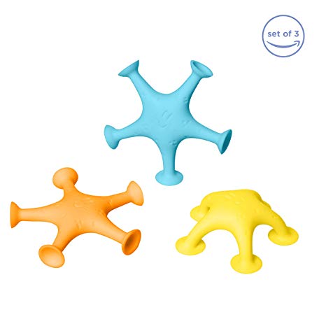 Ubbi Starfish Stretch and Suction Bath Toys for Toddlers and Baby