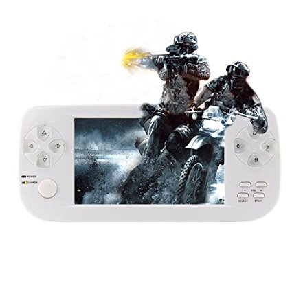 Handheld Game Consoles, XinXu 4.3 inch TFT Screen Retro Games Console with Camera Video Music Ebook Function Portable Rechargeable Video Game Handheld with 653 Games Christmas Birthday Gifts For Friends Kids Children White